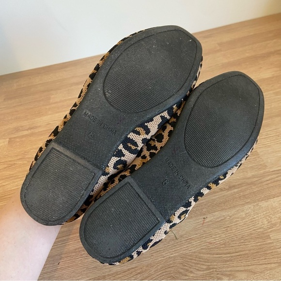 Steve Madden Knit Leopard Animal Print Raine Loafers Ballet Flats Size 8 - Picture 6 of 8